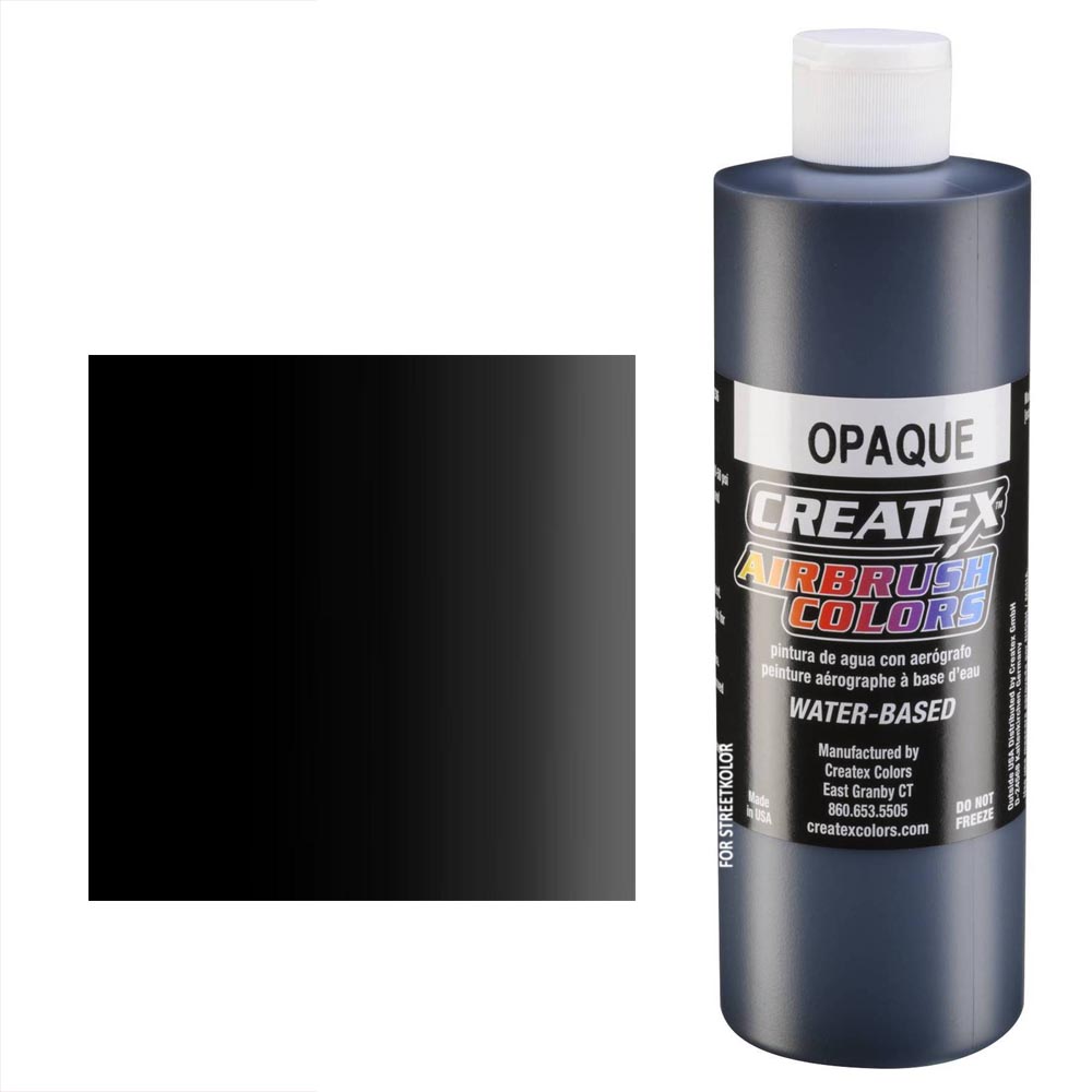CreateX Čierna 5211 Nepriehľadná 480ml airbrush farba