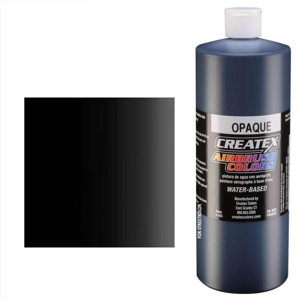 CreateX Čierna 5211 Nepriehľadná 960ml airbrush farba