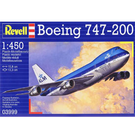 Revell Boeing 747-200 Jumbo Jet Model Set lietadlo 1:450, 22 dielov