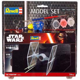 Revell TIE Fighter Model Set vesmírnej lode 1:110, 22 dielov + farby + lepidlo + štetec