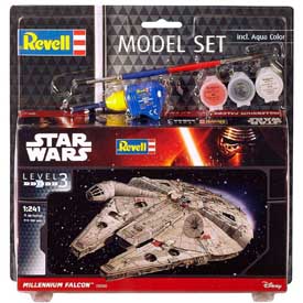 Revell Millennium Falcon Model Set vesmírnej lode 1:241, 20 dielov + farby + lepidlo + štetec