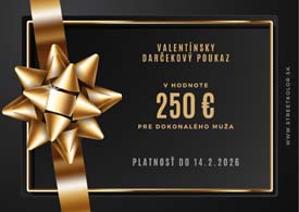 Elegantný Valentínsky darčekový poukaz PRE DOKONALÉHO MUŽA v hodnote 250€