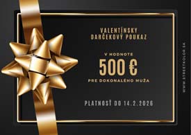 Elegantný Valentínsky darčekový poukaz PRE DOKONALÉHO MUŽA v hodnote 500€