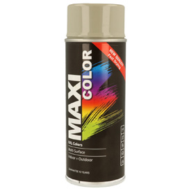MaxiColor akrylová farba s finálnym lesklým lakom v spreji, RAL7032 Objem: 400ml