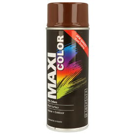 MaxiColor akrylová farba s finálnym lesklým lakom v spreji, RAL8011, Objem: 400ml