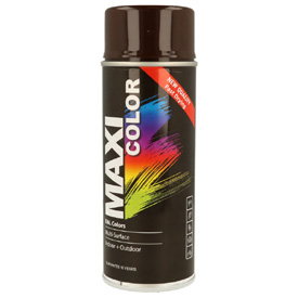 MaxiColor akrylová farba s finálnym lesklým lakom v spreji, RAL8017 Objem: 400ml