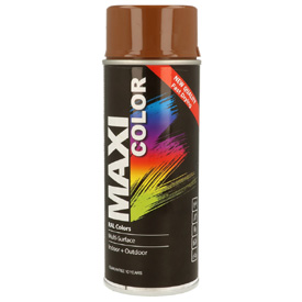 MaxiColor akrylová farba s finálnym lesklým lakom v spreji, RAL8024, Objem: 400ml