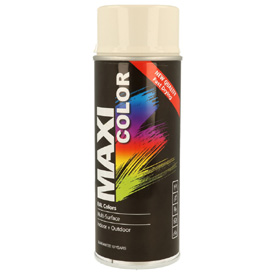 MaxiColor akrylová farba s finálnym lesklým lakom v spreji, RAL9001, Objem: 400ml