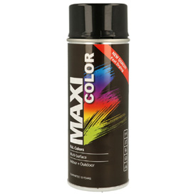 MaxiColor akrylová farba s finálnym lesklým lakom v spreji, RAL9017, Objem: 400ml