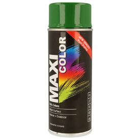 MaxiColor akrylová farba s finálnym lesklým lakom v spreji, RAL6002 Objem: 400ml
