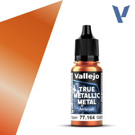 VALLEJO TRUE METALLIC 77.164 Medená metalická akrylová airbrush farba 18 ml