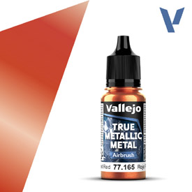 VALLEJO TRUE METALLIC 77.165 Oranžová metalická akrylová airbrush farba 18 ml