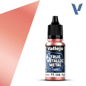 VALLEJO TRUE METALLIC 77.106 Červená metalická akrylová airbrush farba 18 ml