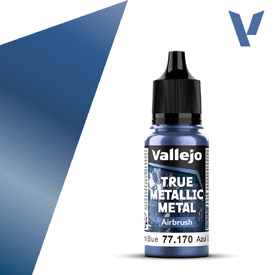VALLEJO TRUE METALLIC 77.170 Modrá metalická akrylová airbrush farba 18 ml