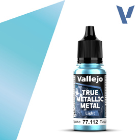 VALLEJO TRUE METALLIC 77.112 Tyrkysová metalická akrylová airbrush farba 18 ml