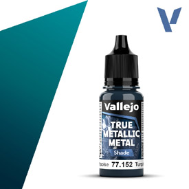 VALLEJO TRUE METALLIC 77.152 Tyrkysová metalická akrylová airbrush farba 18 ml