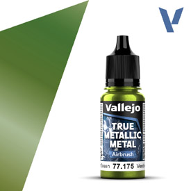 VALLEJO TRUE METALLIC 77.175 Zelená metalická akrylová airbrush farba 18 ml