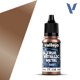 VALLEJO TRUE METALLIC 77.138 Hnedá metalická akrylová airbrush farba 18 ml