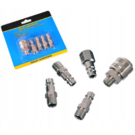 Sada pneumatických rýchlospojok 1/4" KolorTech CK-001K (5 ks) – DIN 7,2