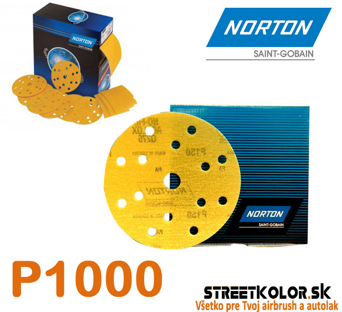 Norton Q275 Brúsny disk P1000, 150mm, 14+1dier, 1ks