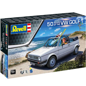 Revell VW Golf 1 CABRIO Model kit Auto 1:24, 123 dielov + štetec + farby + lepidlo