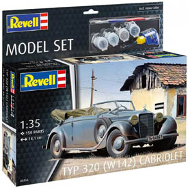 Revell Mercedes Benz Typ 320 CABRIO Model kit Auto 1:35, 150 dielov + štetec + farby + lepidlo