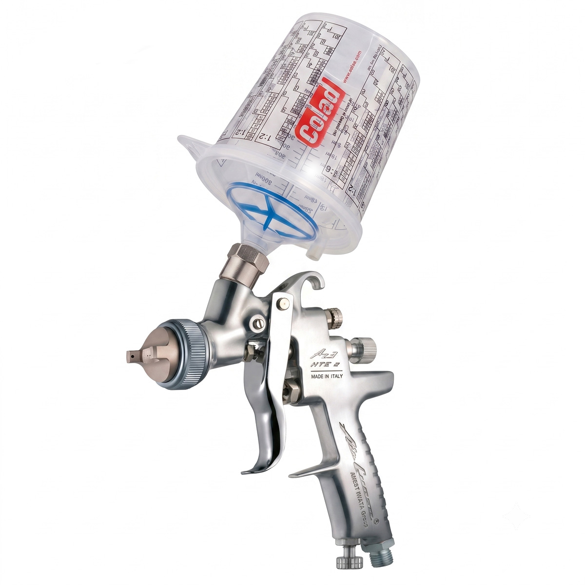 Anest Iwata Air Gunsa AZ3 HTE2 1,3mm striekacia pištoľ pre farbu a lak + Adaptér + vymeniteľná bezodpadová 7000ml nádobka, Model 2026