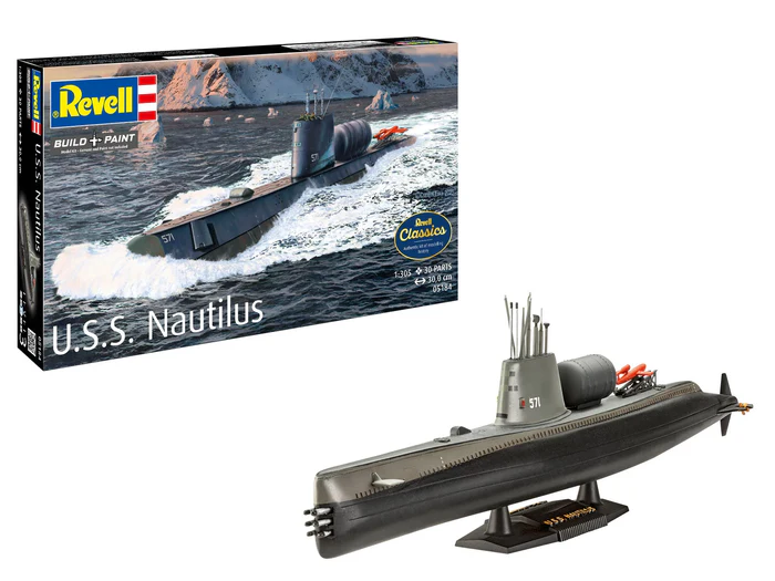 Revell 05184 U.S.S. Nautilus SSN-571 plastikový model ponorky 1:305, 55 dielov
