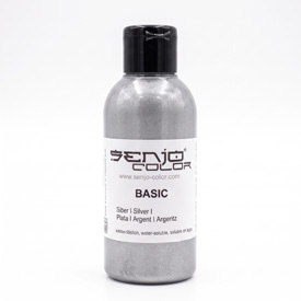 Senjo Color farba strieborná pre bodypainting a tetovanie, 75ml