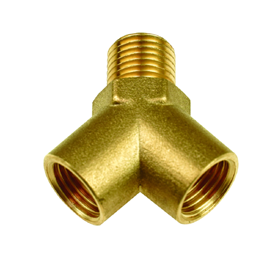 Rozbočovač vzduchu - Y-kus, 2 x vnútorný závit G1/4", 1 x vonkajší závit G1/4"