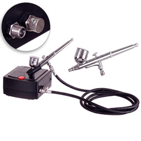 Airbrush sada s kompresorom Royalmax TC-100AK s funkciou Autoštart / Autostop a airbrush pištoľou AB-130 0,3mm