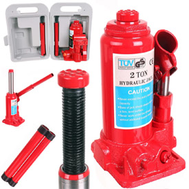 Zdvihák hydraulický 2T v kufri, výška zdvihu 154 - 316mm