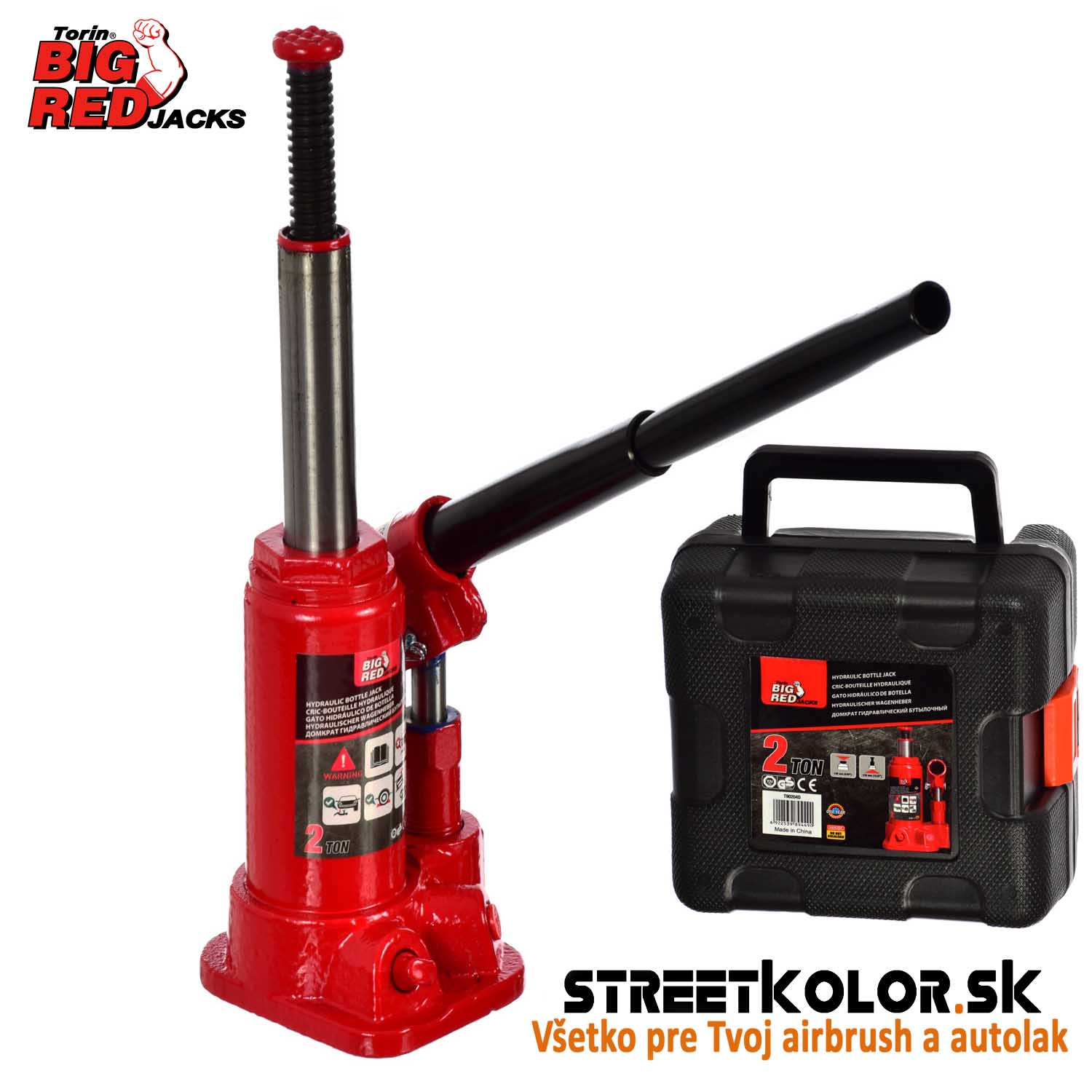 Zdvihák hydraulický 2T v kufríku, TORIN BIG RED JACK T90204DS