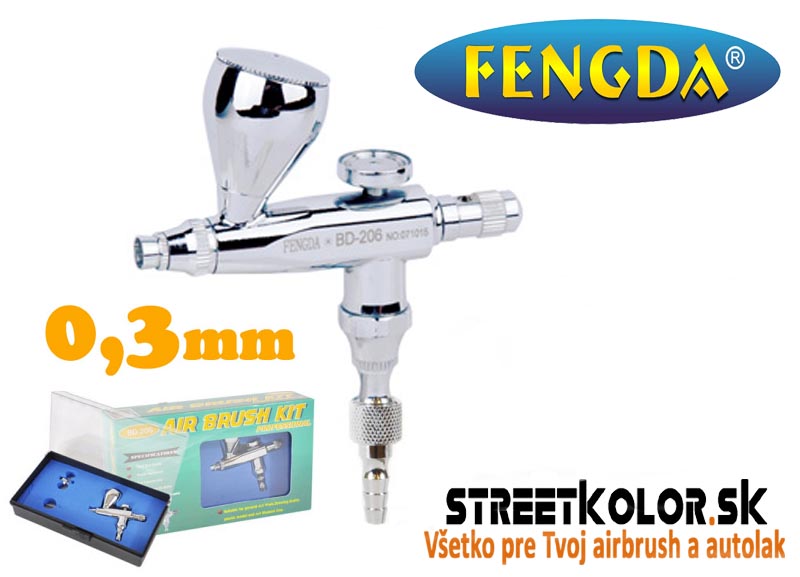 Airbrush pištoľ FENGDA BD-206 0,3 mm jednočinná