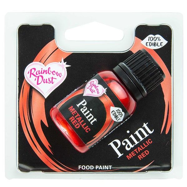 Potravinárska farba metalická Rainbow Dust červená, 25gramov