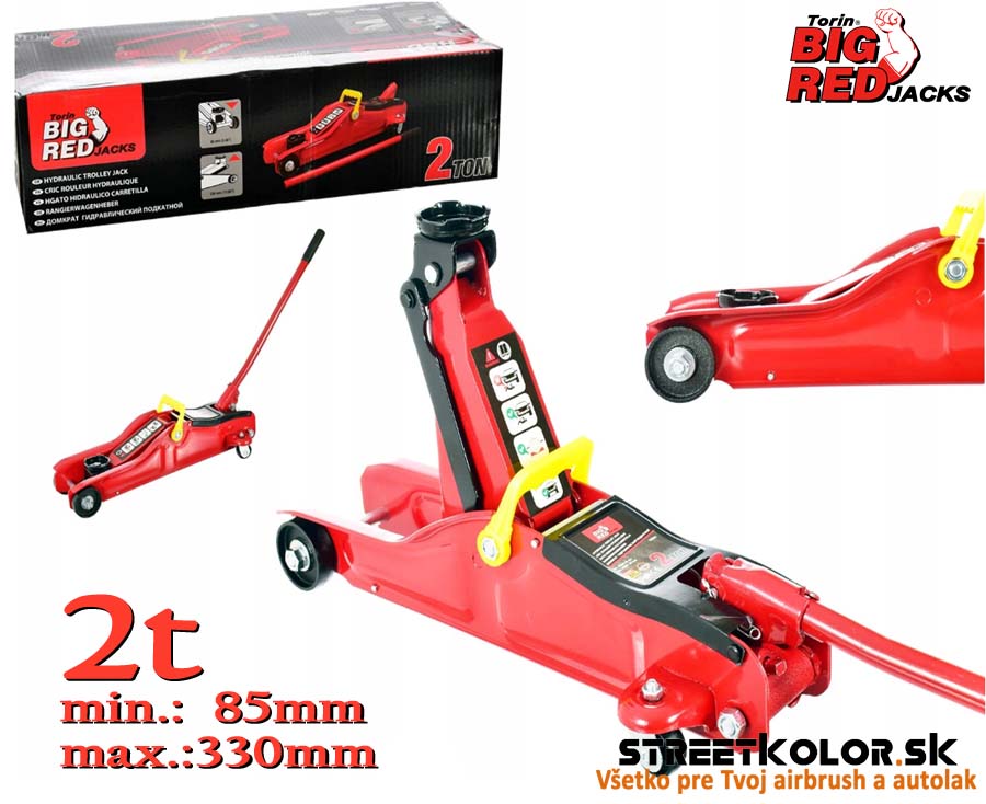 Zdvihák hydraulický 2T - ultra nízky - iba 85mm, TORIN BIG RED JACK TA82001