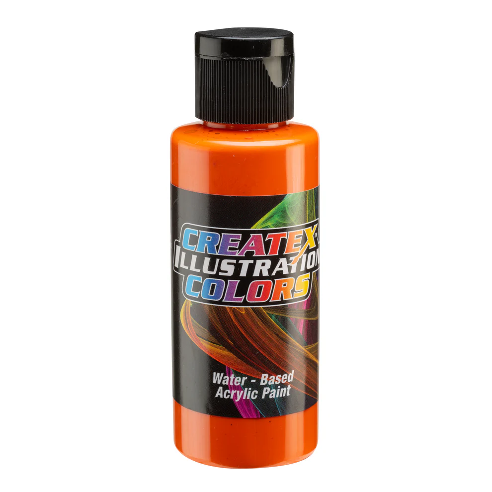 Ilustračná Oranžová airbrush farba CreateX 60 ml – 5054 Transparent Orange