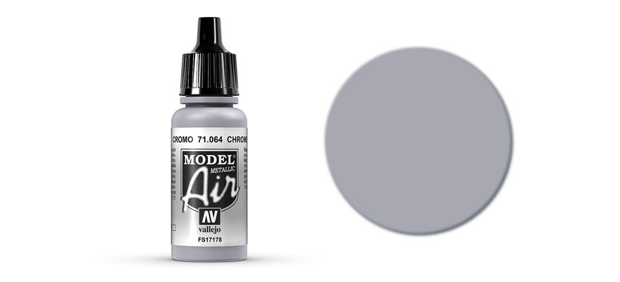 Vallejo 71.064 chrómová metalická airbrush farba 17 ml