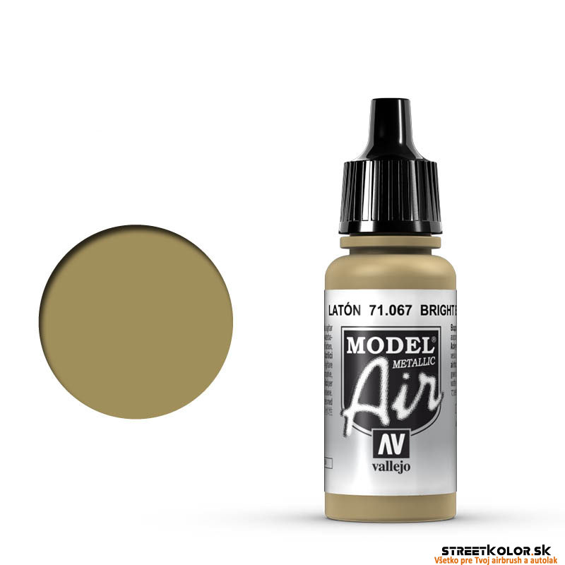 Vallejo 71.067 mosadzná metalická airbrush farba 17 ml