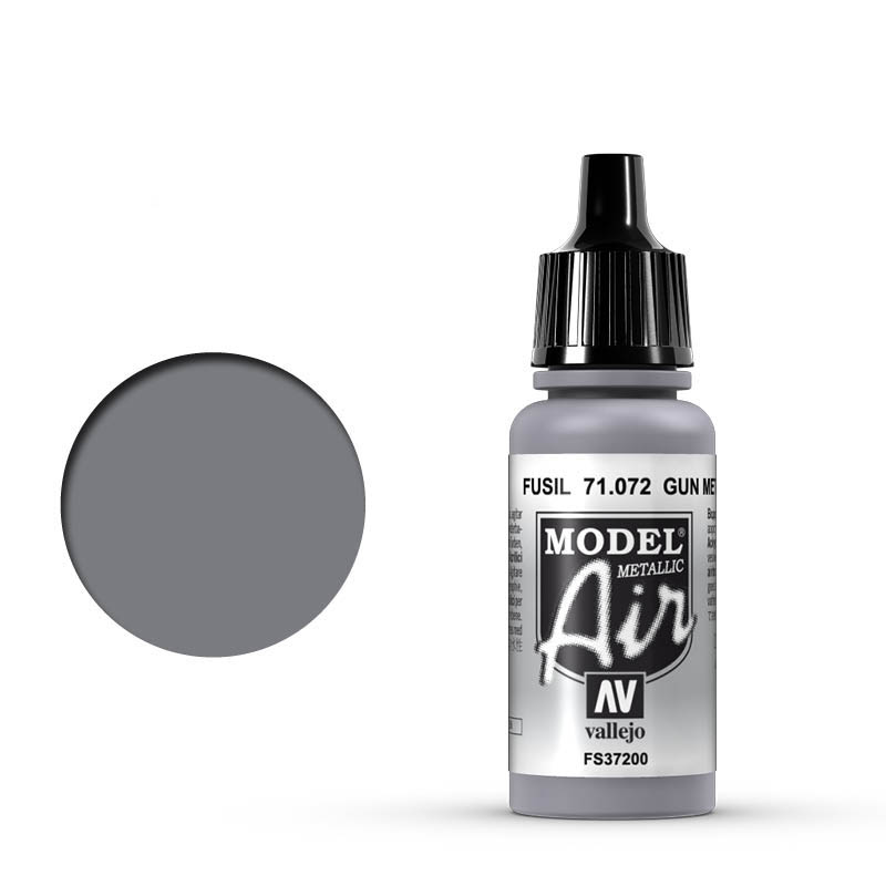 Vallejo 71.072 kovovosivá metalická airbrush farba 17 ml