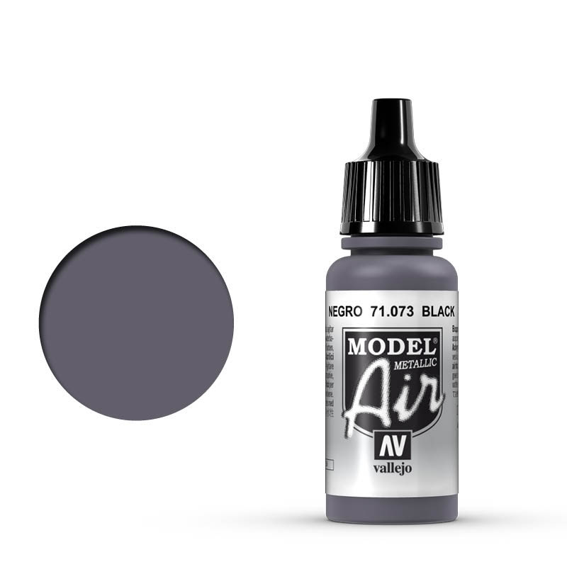 Vallejo 71.073 čierna metalická airbrush farba 17 ml