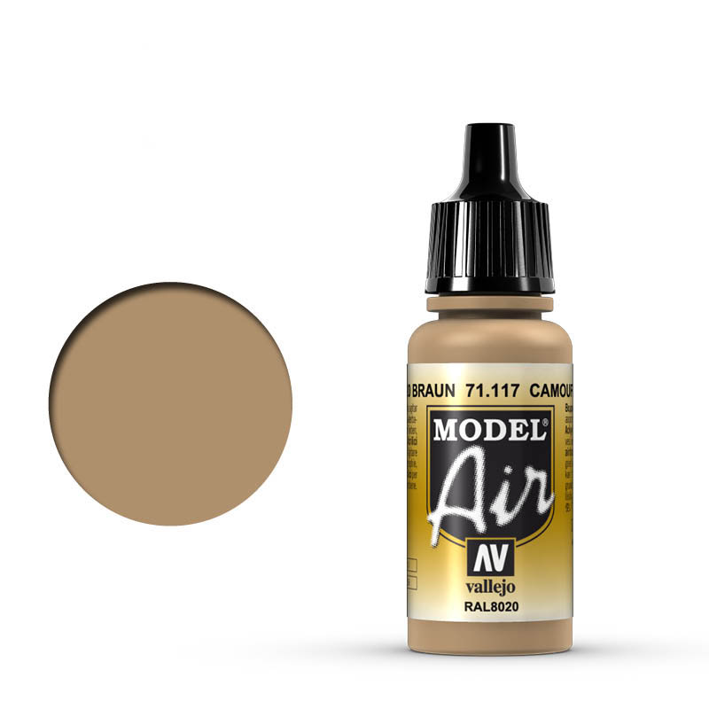 Vallejo 71.117 hnedá camouflage airbrush farba 17 ml