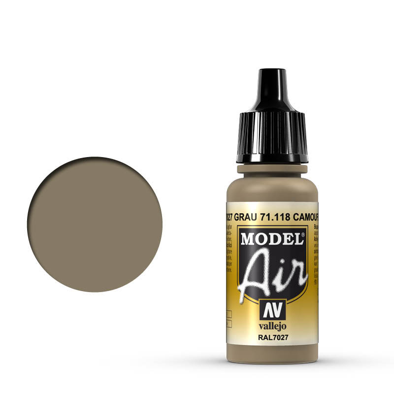 Vallejo 71.118 RAL7027 sivá camouflage airbrush farba 17 ml