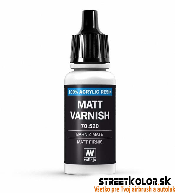 Vallejo 70.520 akrylový matný lak pre Airbrush farby 17 ml