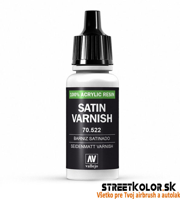 Vallejo 70.522 akrylový saténový lak pre Airbrush farby 17 ml