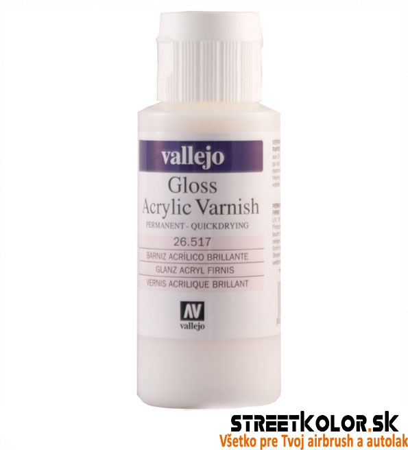 Vallejo 26.517 akrylový lesklý lak pre Airbrush farby 60 ml