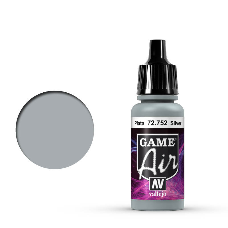 Vallejo 72.752 GameAir strieborná airbrush farba 17 ml