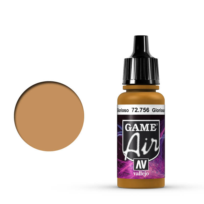 Vallejo 72.756 GameAir jasná zlatá airbrush farba 17 ml