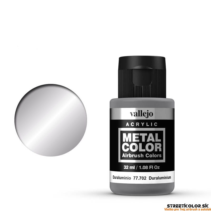 Vallejo 77.702 tmavá hliníková metalická AirBrush farba 32 ml