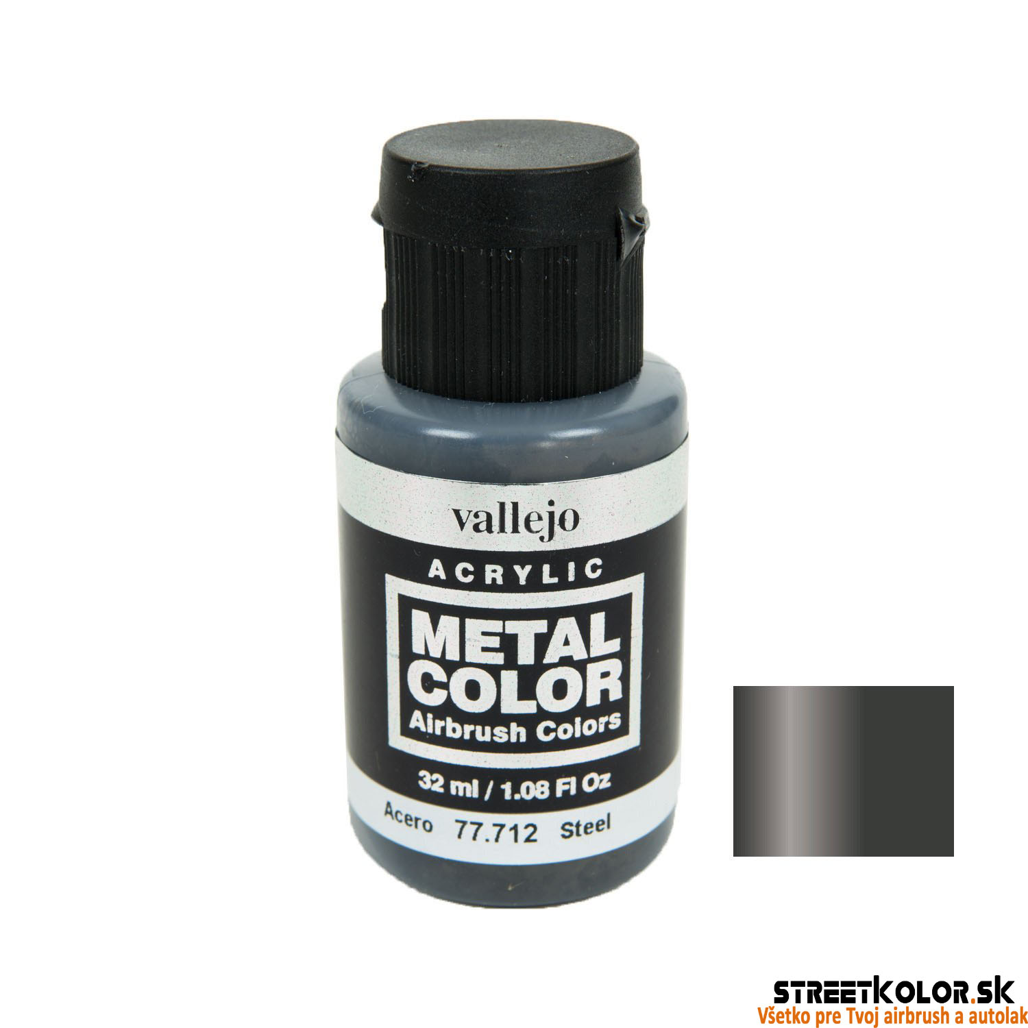 Vallejo 77.712 oceľová metalická AirBrush farba 32 ml